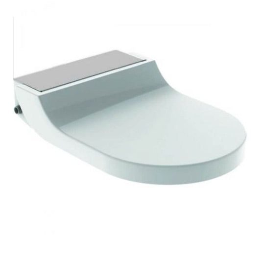 Geberit Aquaclean Tuma Comfort Enhancement Solution Toilet Seat - Brushed Steel - 146.278.FW.1