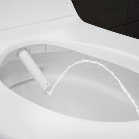 Geberit AquaClean Tuma Comfort Wall Hung WC Bidet Toilet - White Glass