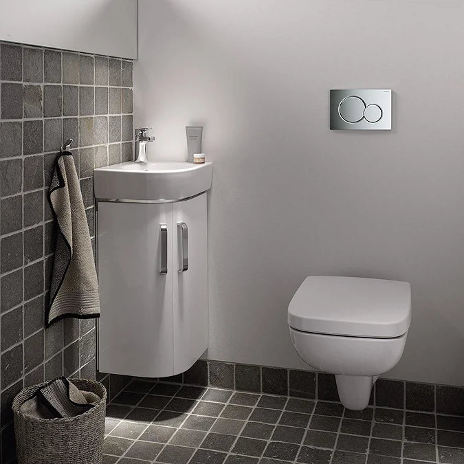 Geberit Sigma01 Gloss Chrome Dual Flush Plate for UP320 Cistern