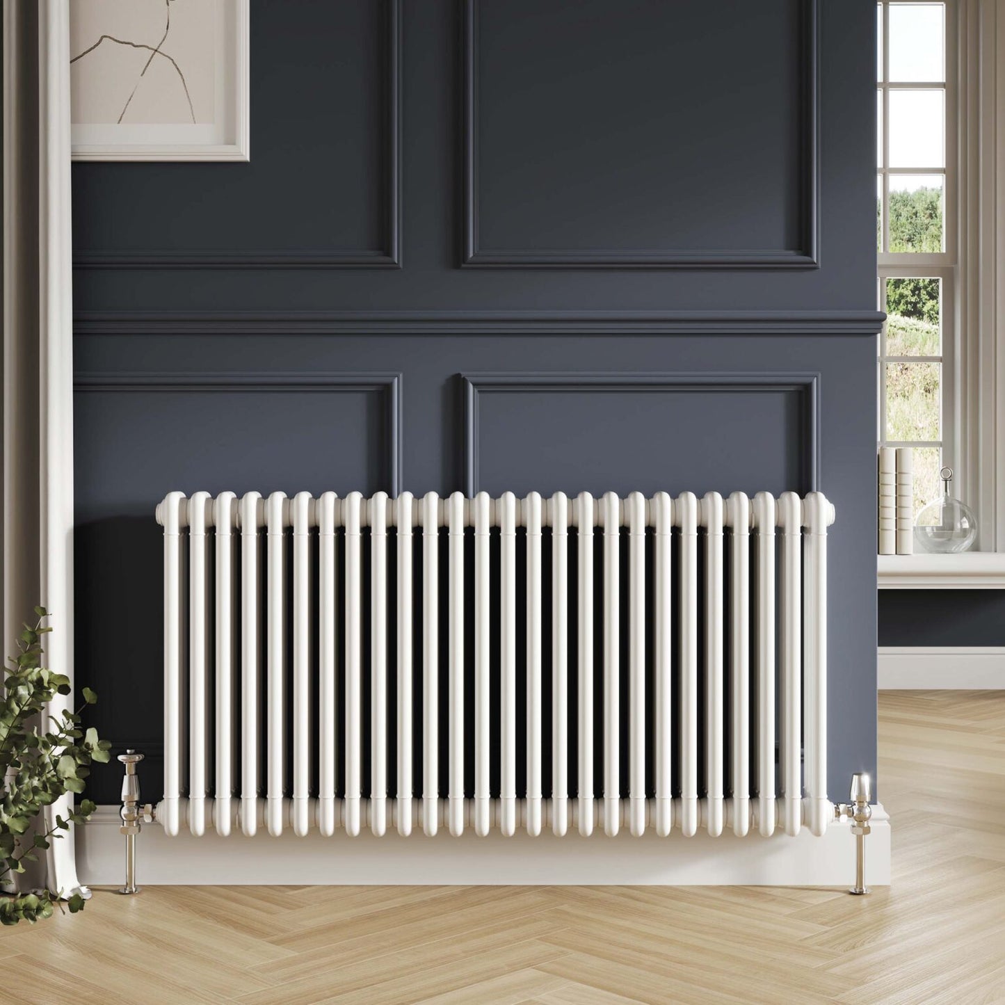 Scudo Column White 3 Column Designer Radiator 600 x 1190mm