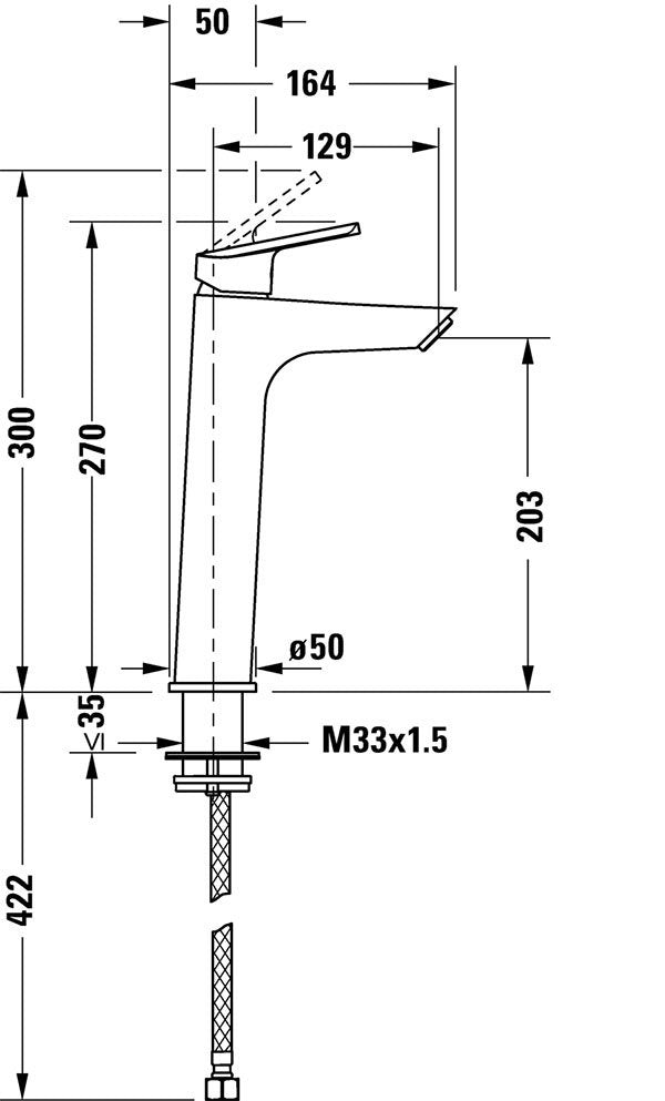 Duravit No.1 MinusFlow L-Size Single Lever Basin Mixer Tap