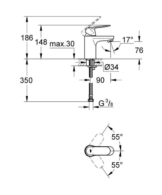 Grohe Eurosmart Cosmopolitan Mono Basin Mixer