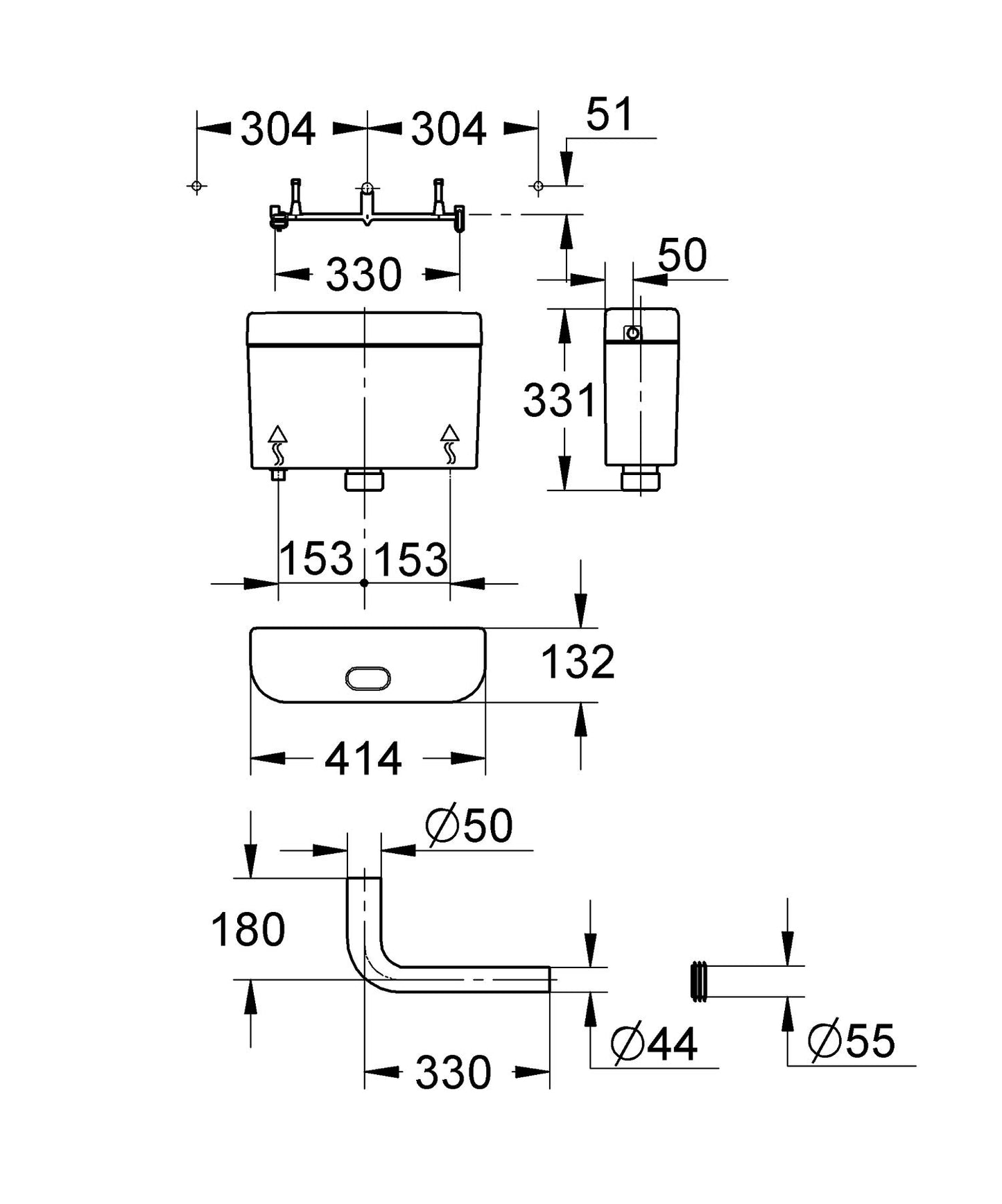 Grohe Adagio Concealed Flushing Cistern