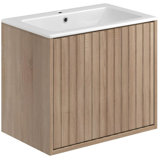 Alfie 600mm Sonoma Oak Wall Hung Vanity Unit