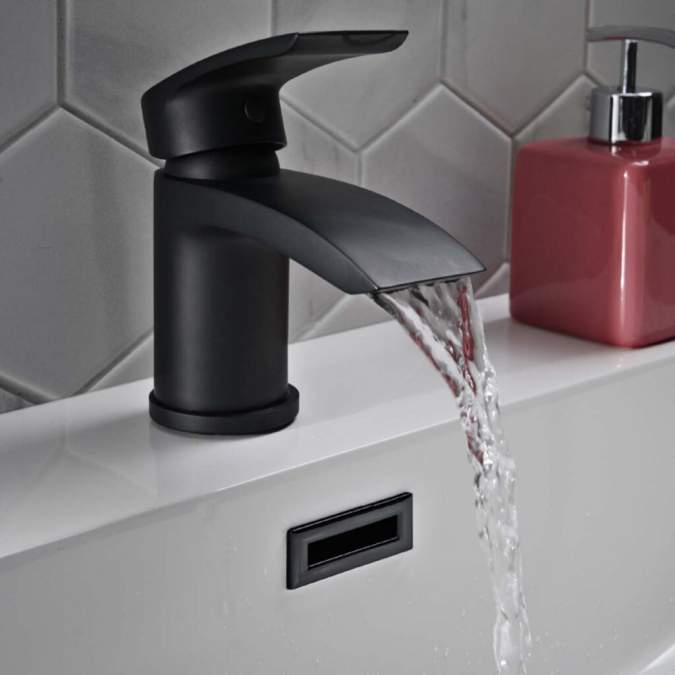 Belantia Matt Black Mini Mono Basin Mixer Tap