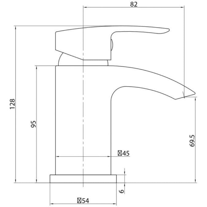 Belantia Matt Black Mini Mono Basin Mixer Tap