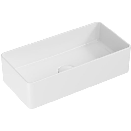 Grand Riviera Gloss White Rectangle Countertop Basin