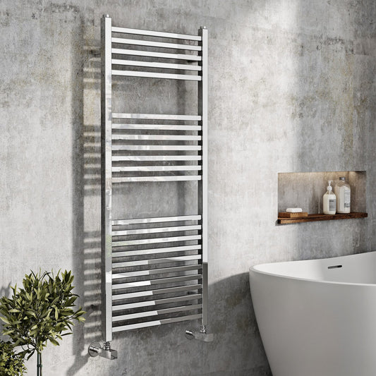 Simanta Designer Chrome Towel Rail Radiator 500 X 800