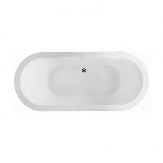 RAK DKM Double Ended Oval Bath 1800mm x 800mm - Acrylic