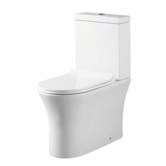 Daya Rimless Comfort Height Closed Back Pan with Cistern & Soft Closing Seat