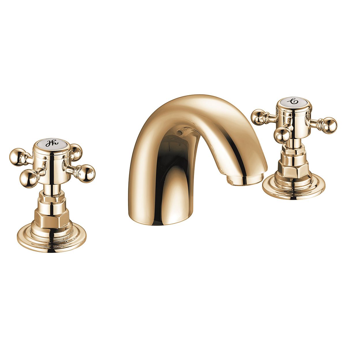 Harrogate 3 Hole Basin Mixer Brushed Brass