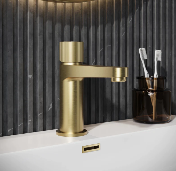 Koko Brushed Brass Basin Mixer Tap