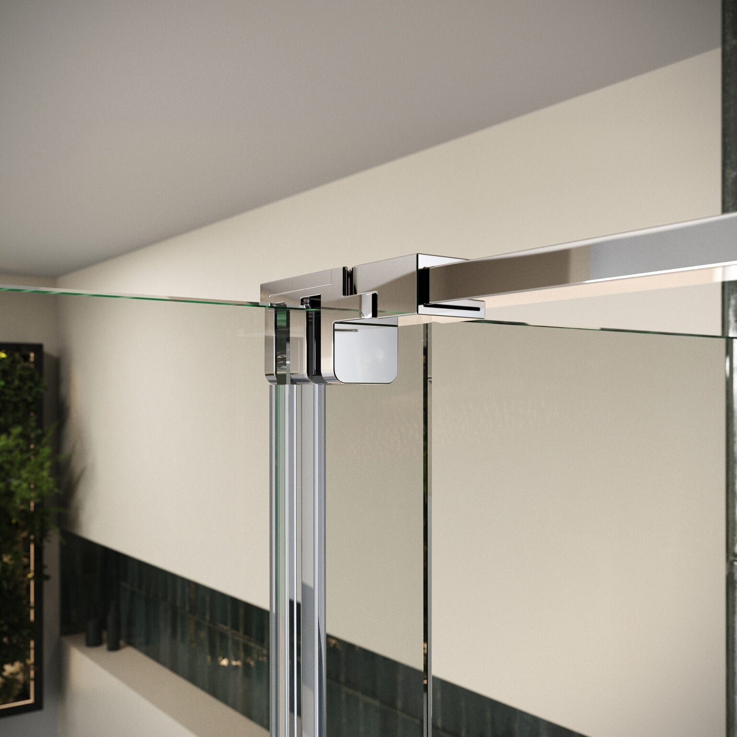 Momentum 1000mm Sliding Shower Door in Brushed Brass