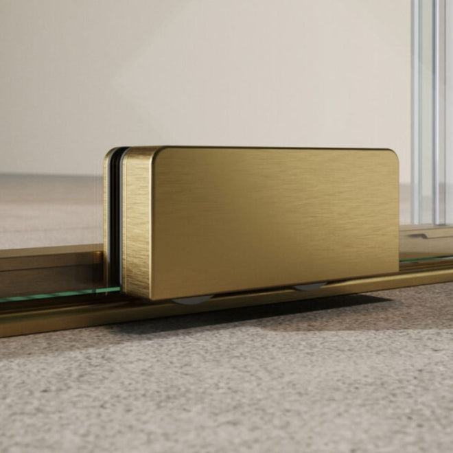 Scudo Momentum 1100mm Sliding Shower Door in Brushed Brass