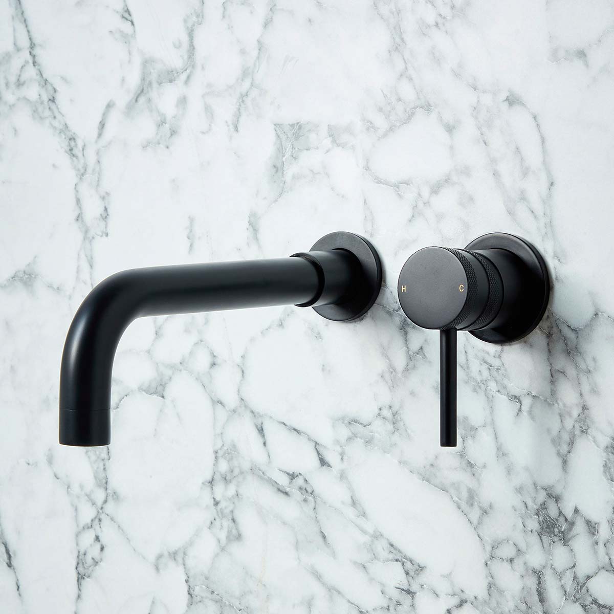 Apres Wall Mounted Basin/Bath Tap Black