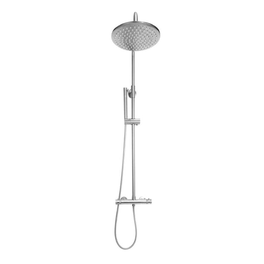 Apres Chrome Rigid Riser Rain Shower with Handset NU-019