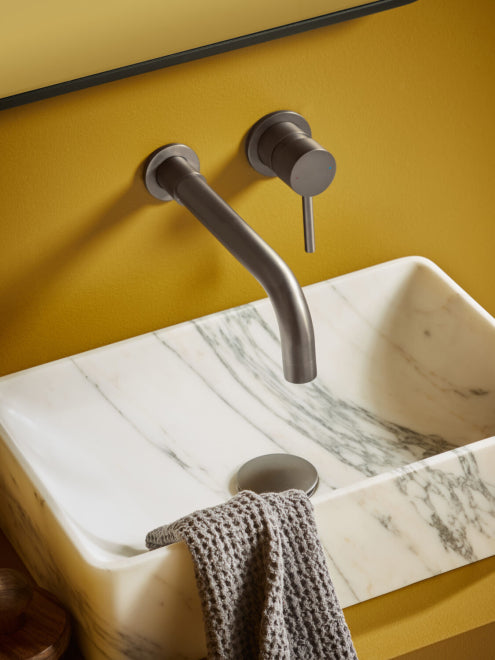 Apres Gunmetal Wall Mounted Basin & Bath Tap