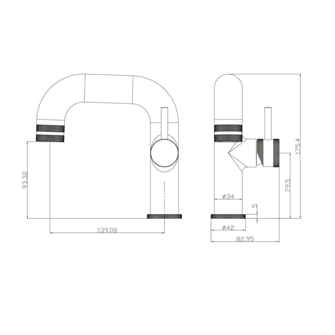 Matte Black Side Lever Basin Mono Tap