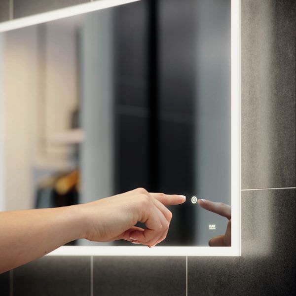 RAK Amethyst LED Illuminated Mirror With Demister Pad And Shaver Socket