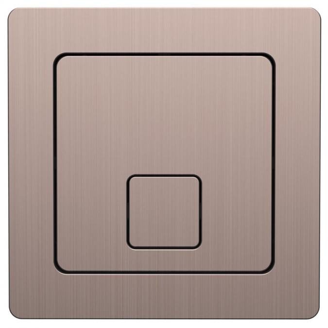 Square Brushed Bronze Dual Flush Button - Scudo SQUARE-CISTERN-BRONZE