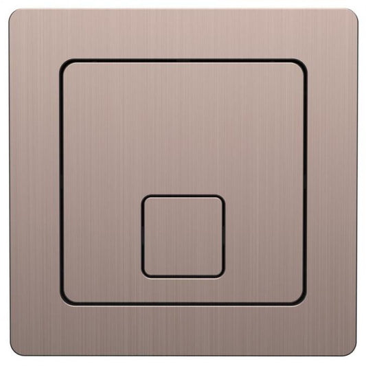 Square Brushed Bronze Dual Flush Button - Scudo SQUARE-CISTERN-BRONZE