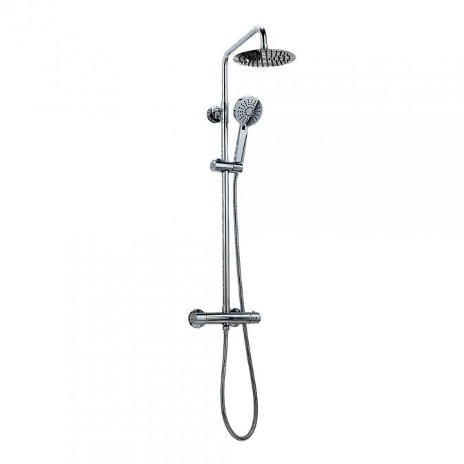 Serena Chrome Round Rigid Riser Shower Set