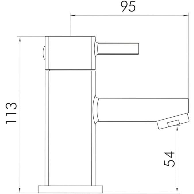 Formento Mono Basin Mixer Tap With Push Waste