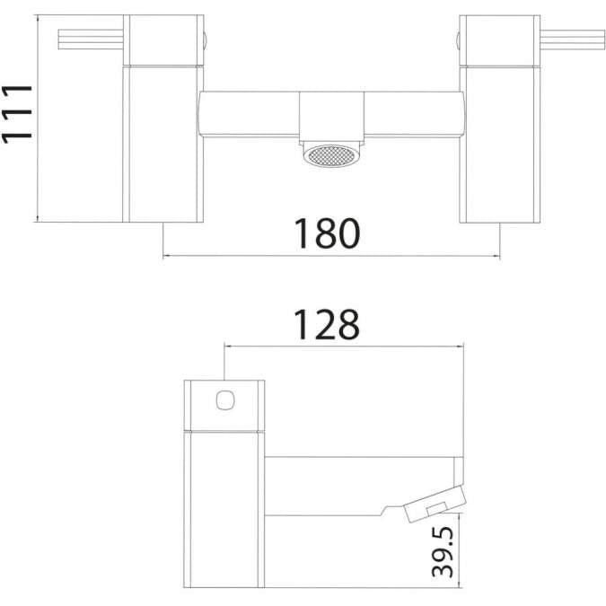 Formento Chrome Bath Filler Tap