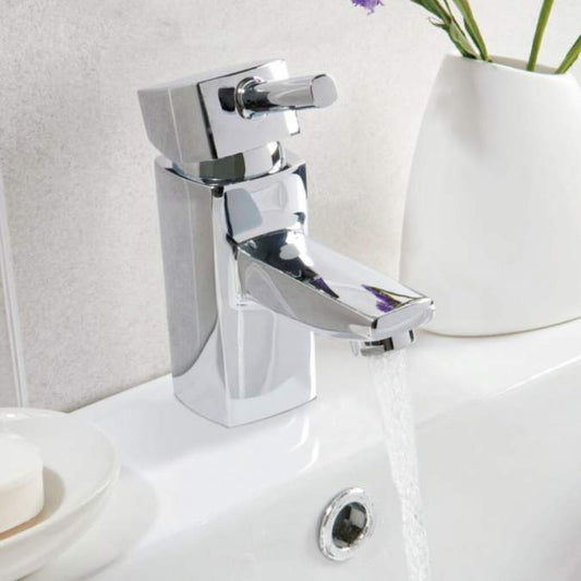 Formento Mini Mono Basin Mixer with Push Waste