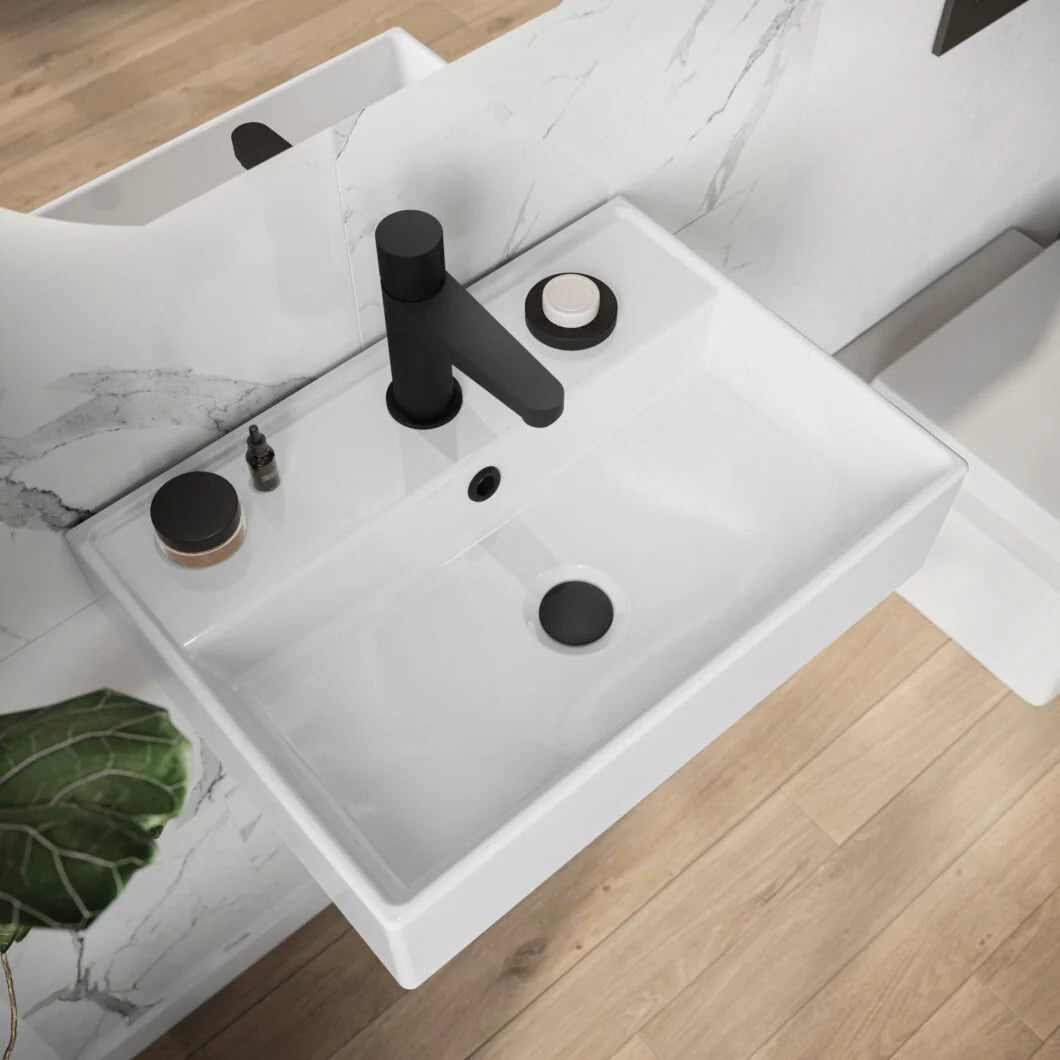 Vessel Countertop Wall Hung Basin 500x350x120 Gloss White