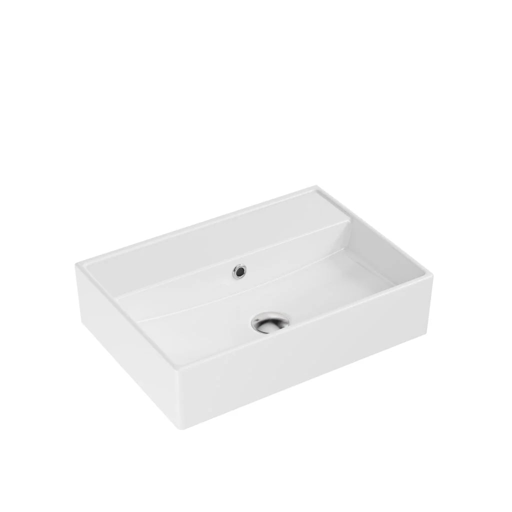 Vessel Countertop Wall Hung Basin 500x350x120 Gloss White