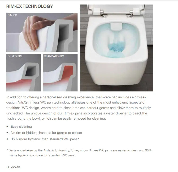 VitrA V-Care Essential Rimless Smart Bidet Shower Toilet