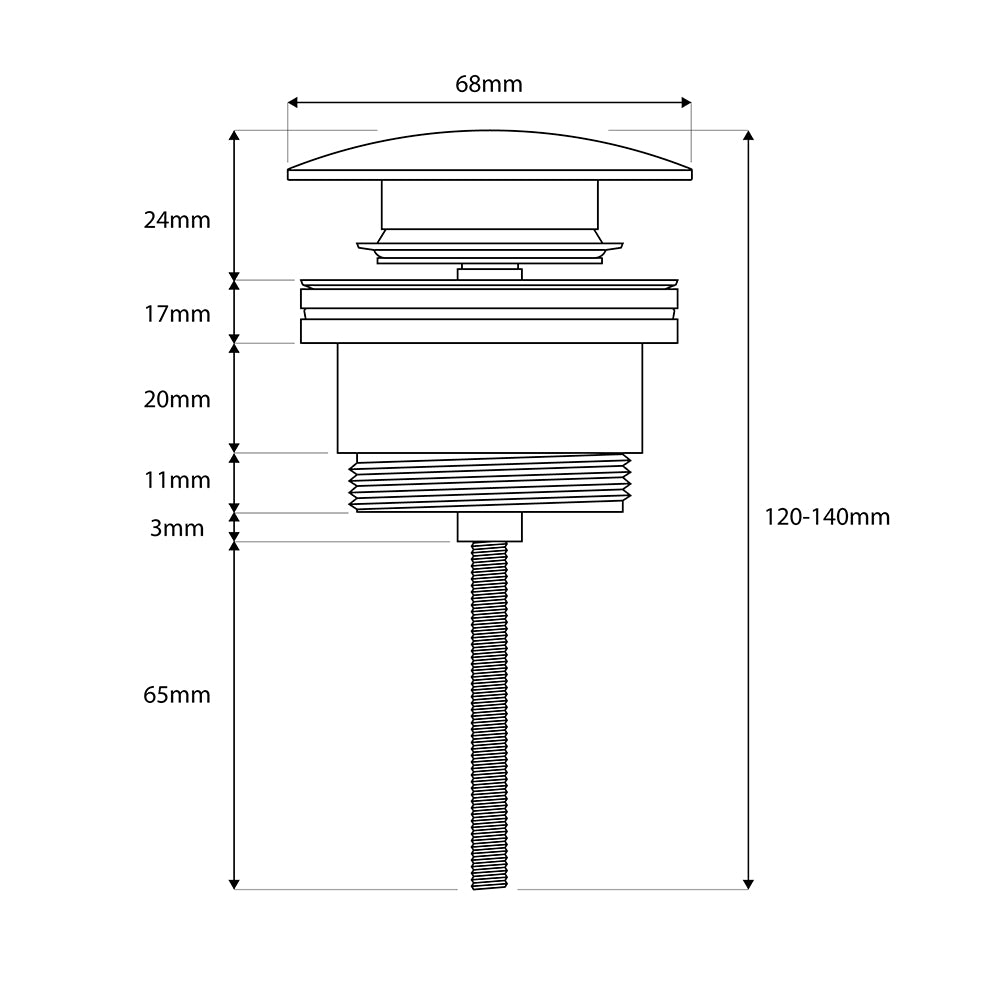 Scudo Universal Basin Waste Brushed Bronze