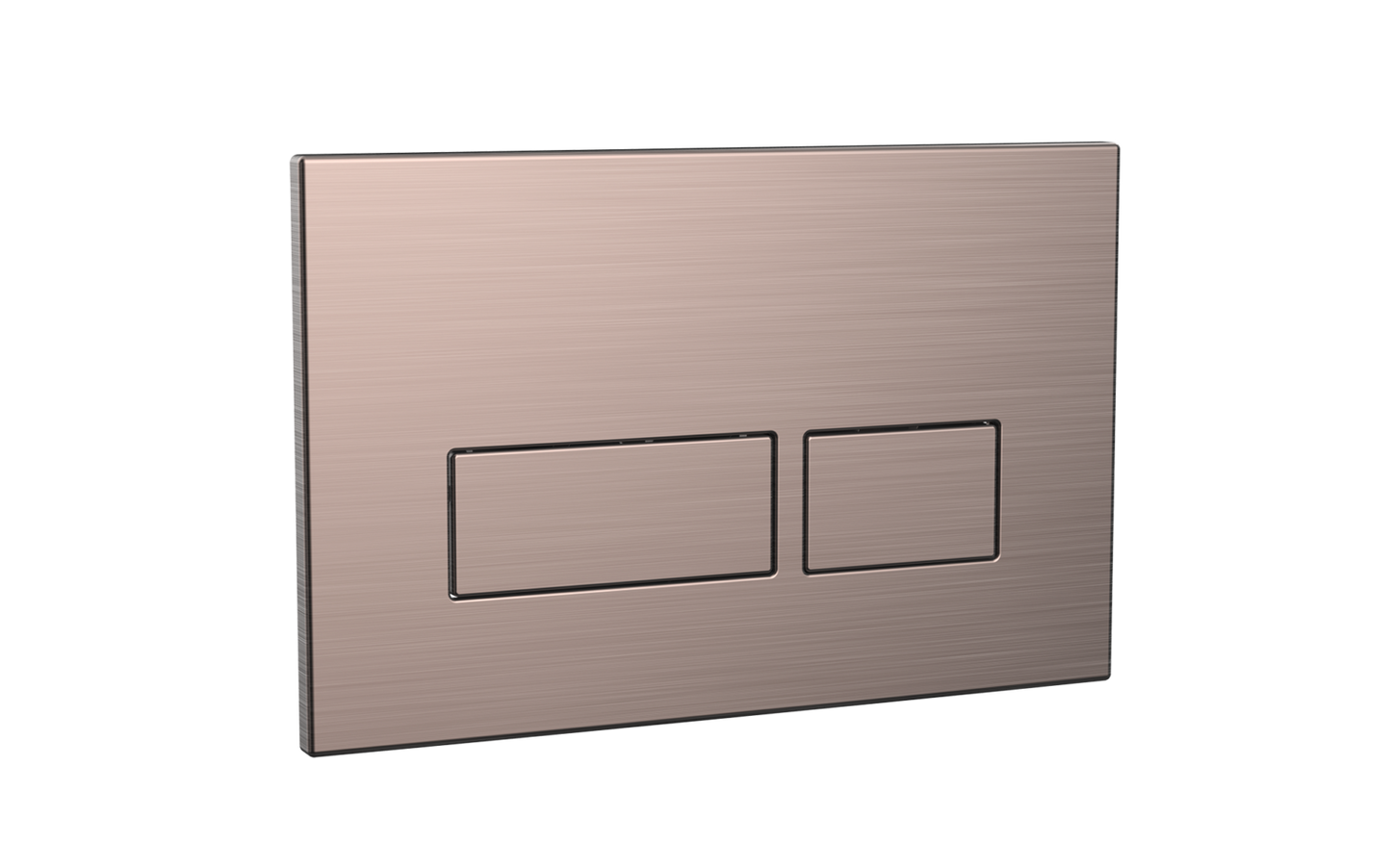 Square Brushed Bronze Dual Flush Button