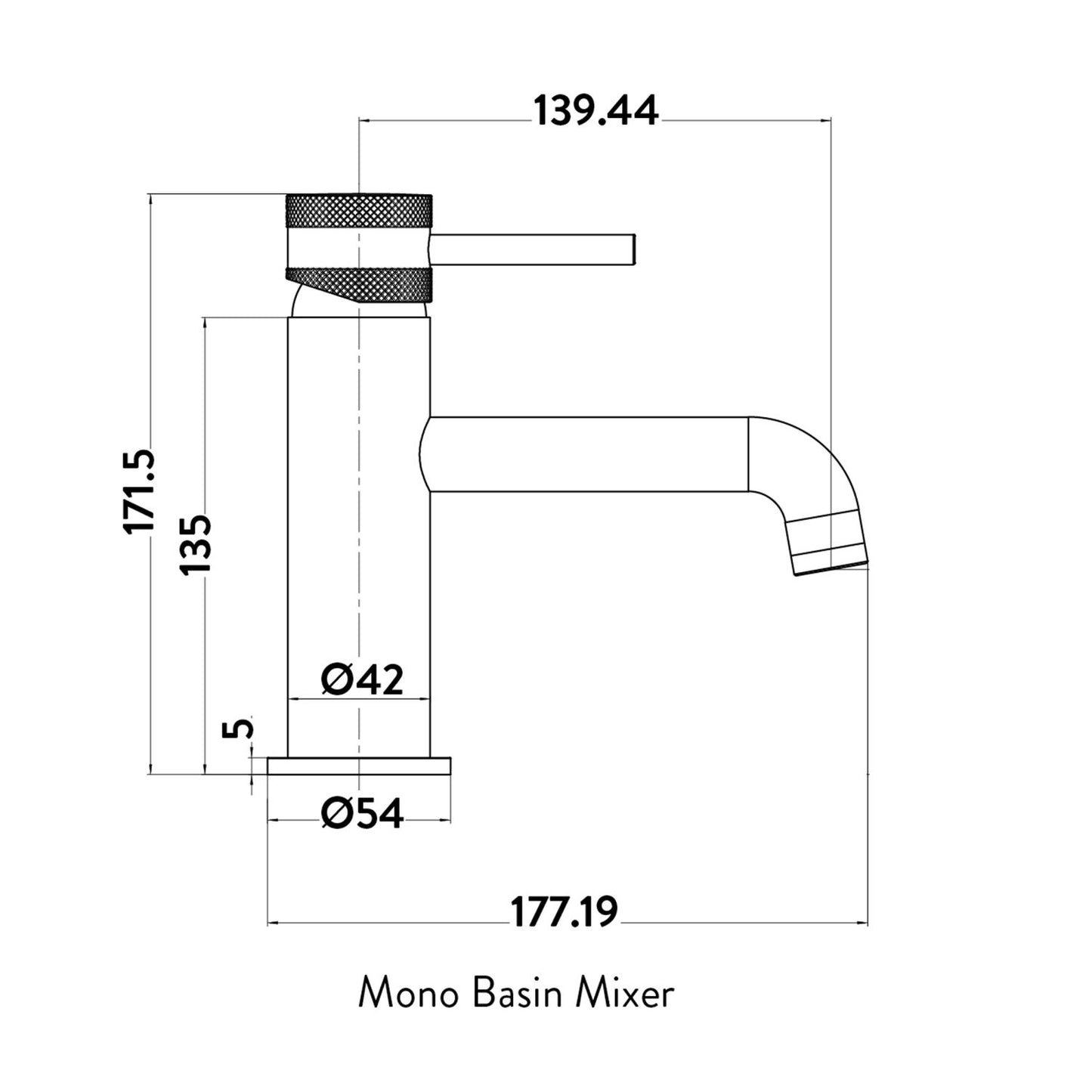 Apres Brass Basin Mixer Tap