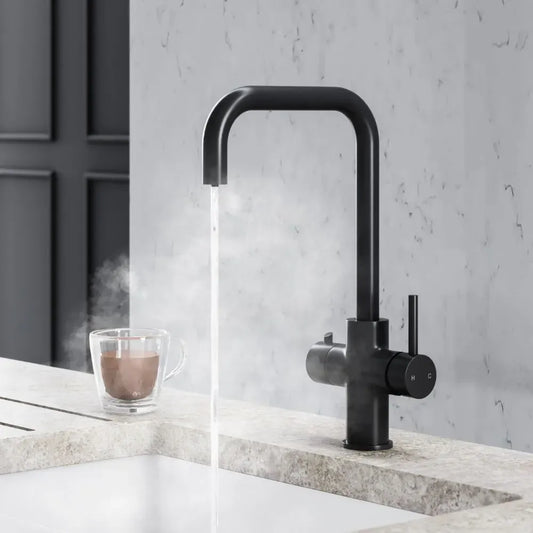 Ellsi 3-in-1 Instant Boiling Hot Water Kitchen Tap - Matt Black