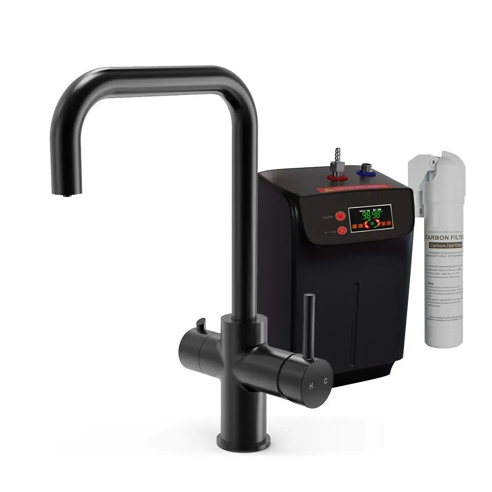 Ellsi 3-in-1 Instant Boiling Hot Water Kitchen Tap - Matt Black