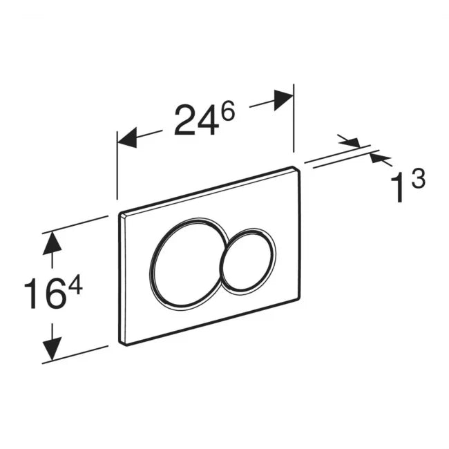 Geberit Sigma01 Black Dual Flush Plate for UP320 Cistern