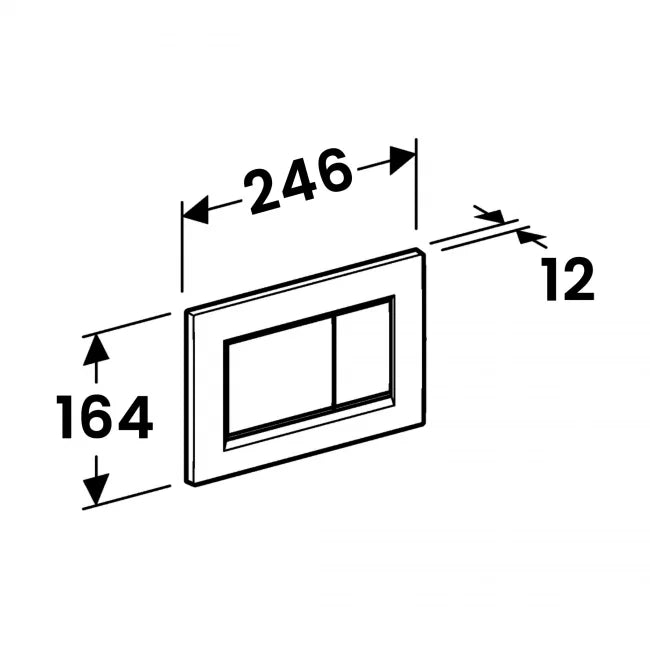 Geberit Sigma30 Dual Flush Plate - Matt Black 115.883.14.1