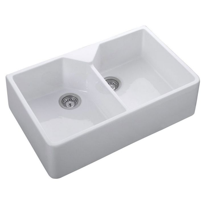 RAK GOURMET BELFAST KITCHEN SINK 10 DOUBLE BOWL GOSINK10