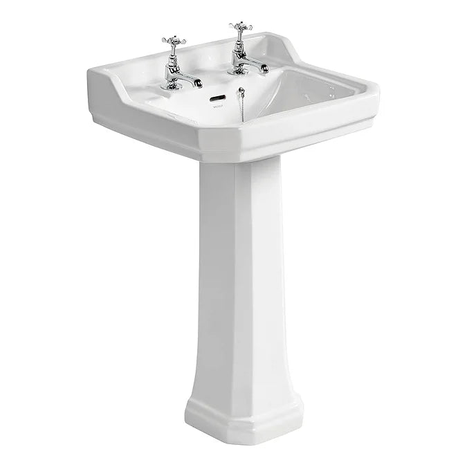 Ideal Standard Waverley 560mm Pedestal Basin With Overflow - White - U470201