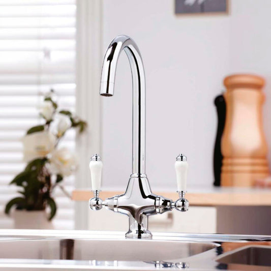 Scudo Harrogate Traditional Lever Kitchen Tap Chrome