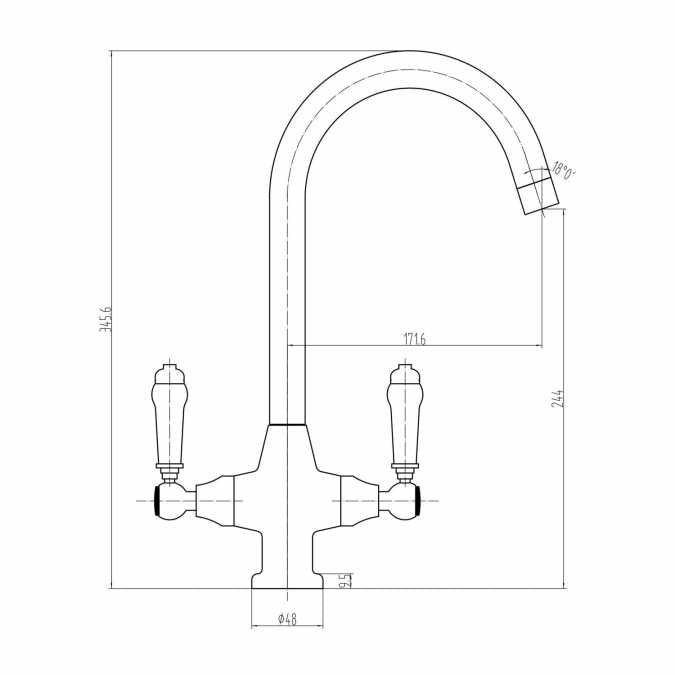 Harrogate Traditional Kitchen Mixer Tap - Brushed Nickel - Scudo NICK13