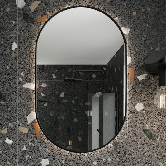 Aubrey LED Mirror Black 500 x 800mm