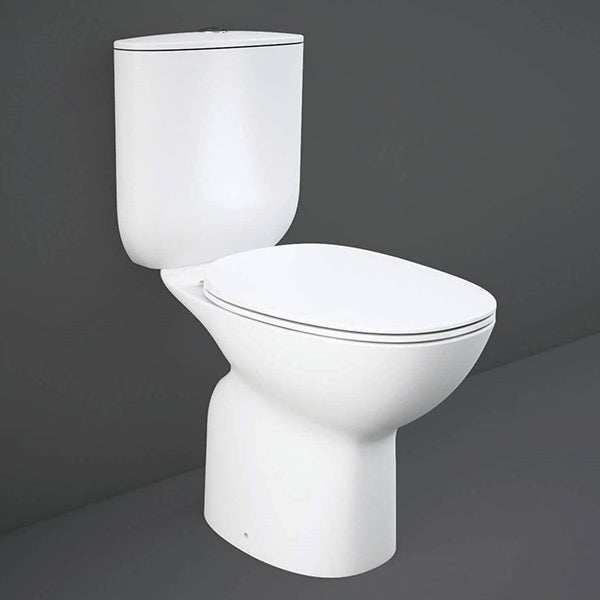 RAK Morning Full Access White Rimless Close Coupled WC Pack With Urea Soft Close Seat