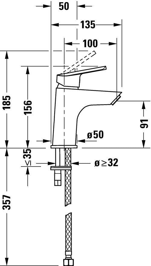 Duravit No.1 FreshStart S-Size Single Lever Basin Mixer Tap