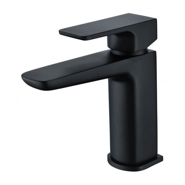 RAK Moon Mono Basin Mixer Tap with Clicker Waste Black