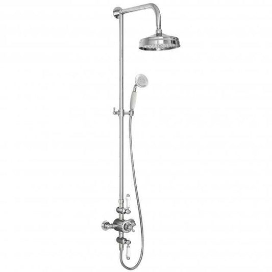 Scudo York Traditional Dual Head Exposed Thermostatic Shower Valve SHOWER006