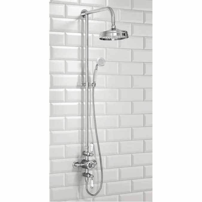 Scudo York Traditional Dual Head Exposed Thermostatic Shower Valve SHOWER006