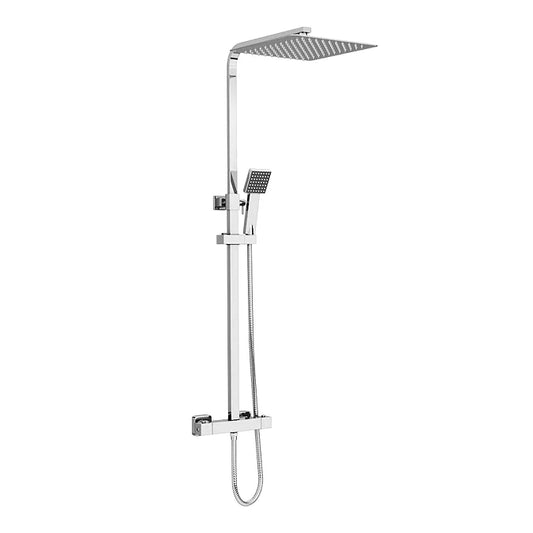 Elliott Square Dual Head Rigid Riser Shower